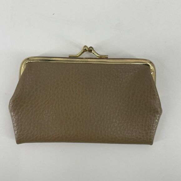 Tan Sac Strapless Small Purse "Tan" Faux Leather Sophisticated Elegant - Picture 10 of 16